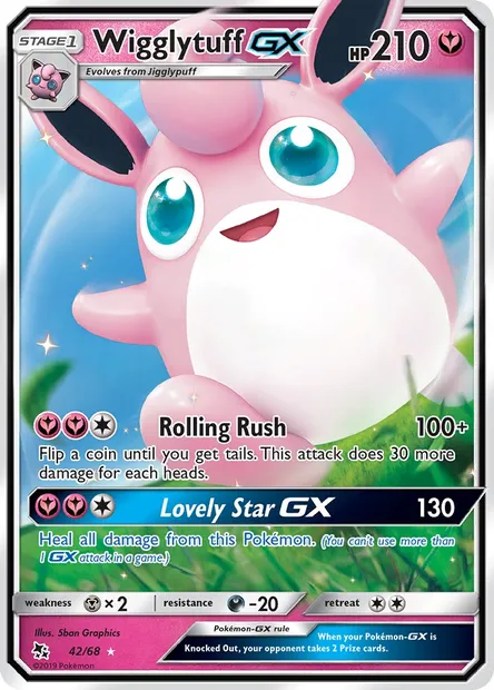Wigglytuff GX, Pokémon card HIF 42 — Hidden Fates set