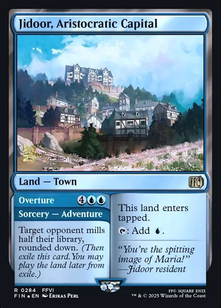 Jidoor, Aristocratic Capital // Overture, Magic card PFIN 284s — Final Fantasy Promos set