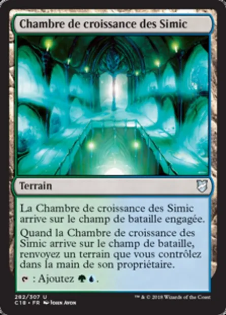 Chambre de croissance des Simic, carte Magic C18 282 — extension Commander 2018