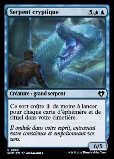 Serpent cryptique, carte Magic CMM 83 — extension Commander Masters