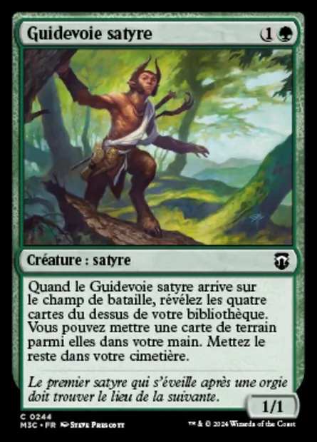 Guidevoie satyre, carte Magic M3C 244 — extension Modern Horizons 3 Commander