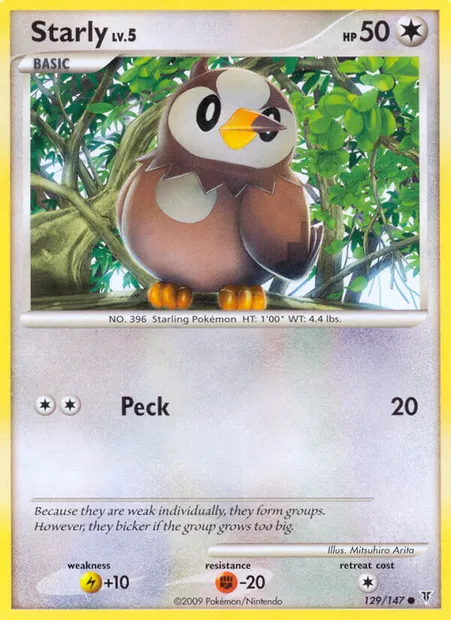 Starly, Pokémon card SV 129 — Supreme Victors set