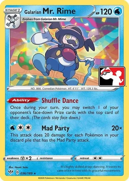 Galarian Mr. Rime, Pokémon card PPS 036 — Play! Pokémon Prize Pack Series set