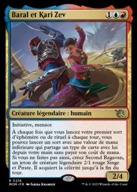 Baral et Kari Zev, carte Magic MOM 218 — extension L'invasion des machines