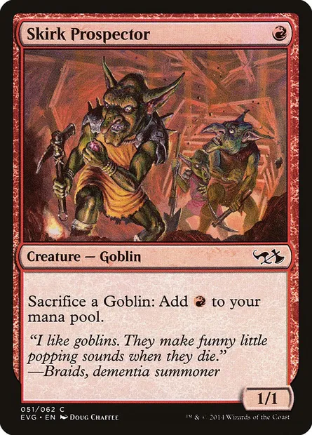Skirk Prospector, Magic card EVG 51 — Duel Decks Anthology: Elves vs. Goblins set