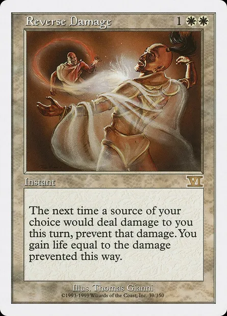 Reverse Damage, Magic card 6ED 39 — Classic Sixth Edition set