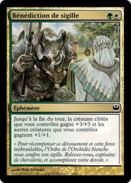 Bénédiction de sigille, carte Magic DDG 30 — extension Duel Decks: Knights vs. Dragons