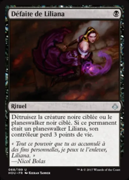 Défaite de Liliana, carte Magic HOU 68 — extension L’âge de la destruction