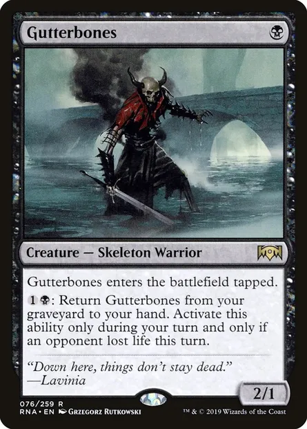 Gutterbones, Magic card RNA 76 — Ravnica Allegiance set