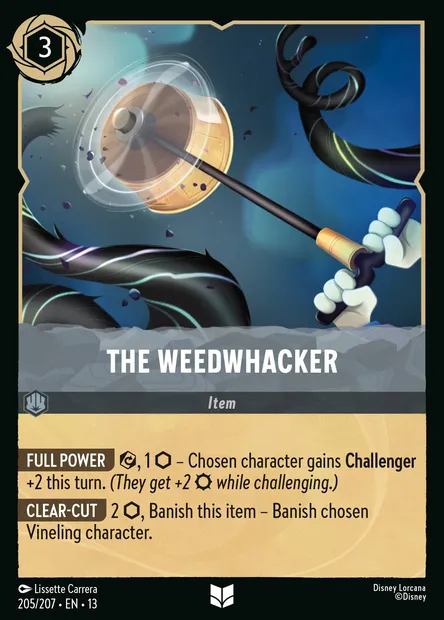 The Weedwhacker, Disney Lorcana card CH13-205 — Attack of the Vine! set