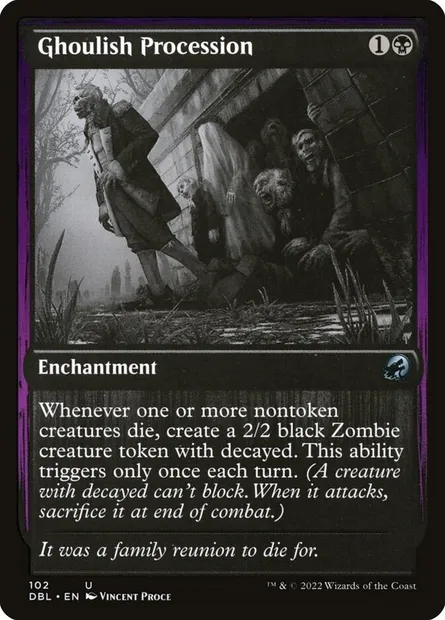 Ghoulish Procession, Magic card DBL 102 — Innistrad: Double Feature set