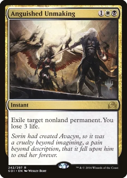 Anguished Unmaking, Magic card PSOI 242p — Shadows over Innistrad Promos set