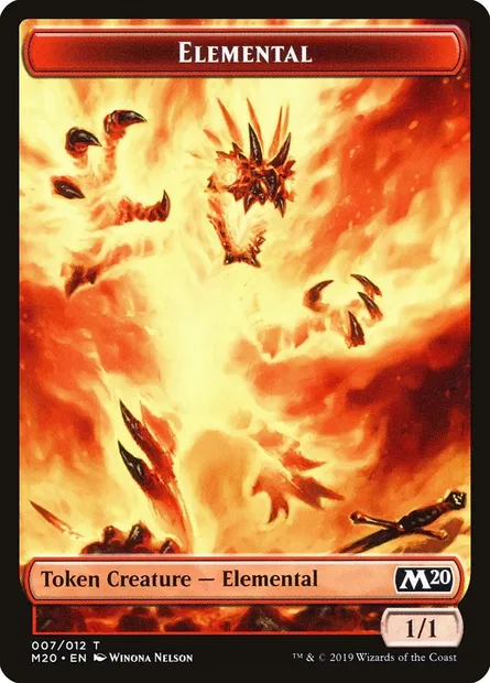Elemental, Magic card TM20 7 — Core Set 2020 Tokens set