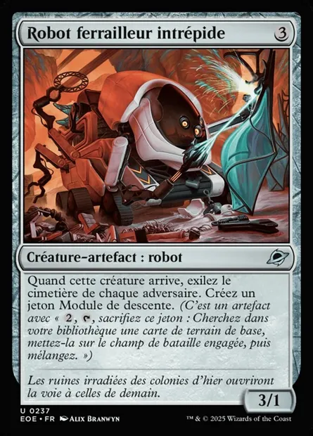 Robot ferrailleur intrépide, carte Magic EOE 237 — extension Edge of Eternities