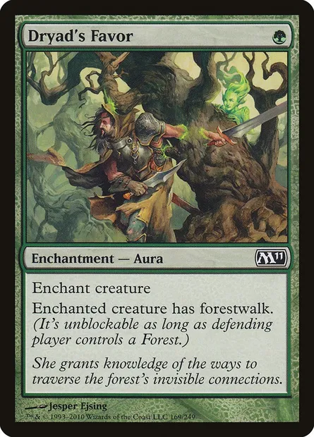 Dryad's Favor, Magic card M11 169 — Magic 2011 set