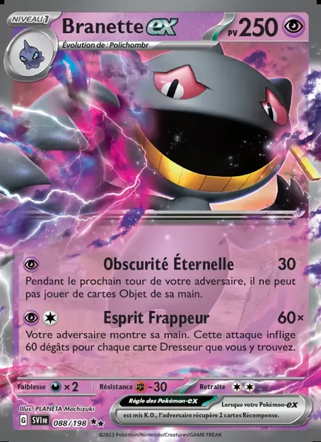 Branette-ex, carte Pokémon SVI 088 — extension Écarlate et Violet