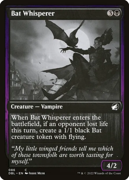 Bat Whisperer, Magic card DBL 86 — Innistrad: Double Feature set