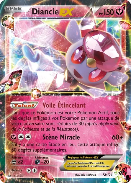 Diancie EX, carte Pokémon FCO 72 — extension Impact des Destins