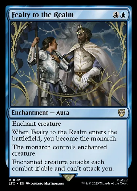 Fealty to the Realm, Magic card LTC 21 — Tales of Middle-earth Commander set