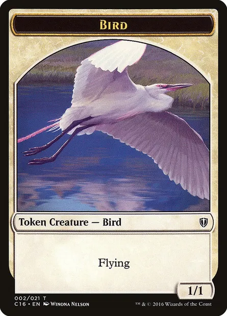 Bird, carte Magic TC16 2 — extension Commander 2016 Tokens