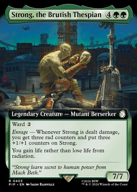 Strong, comédien brutal, carte Magic PIP 403 — extension Fallout