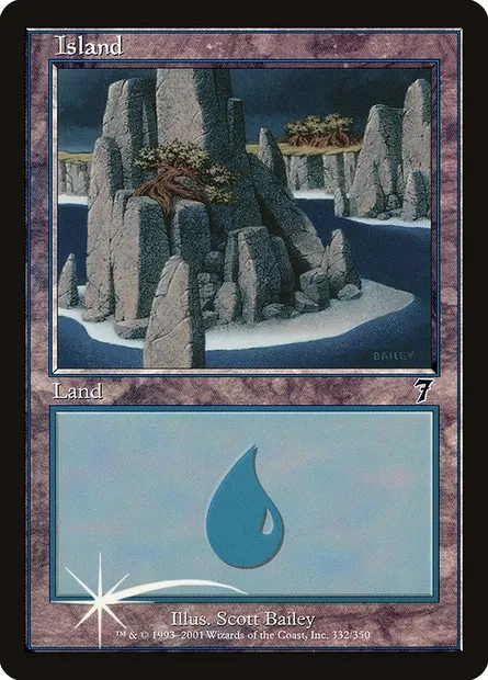 Island, Magic card 7ED 332★ — Seventh Edition set