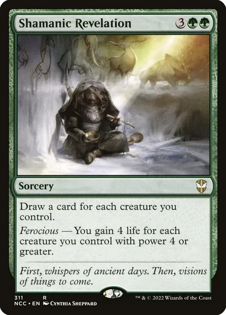 Shamanic Revelation, Magic card NCC 311 — New Capenna Commander set