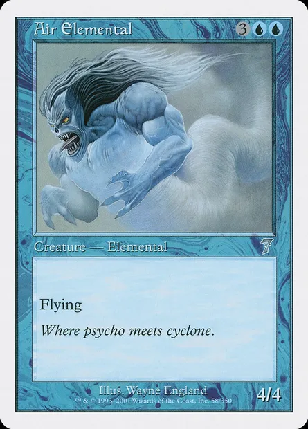 Air Elemental, Magic card 7ED 58 — Seventh Edition set