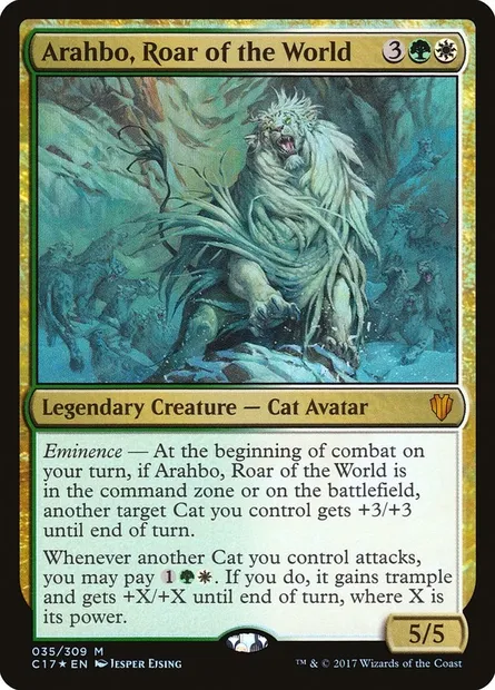 Arahbo, Roar of the World, Magic card C17 35 — Commander 2017 set
