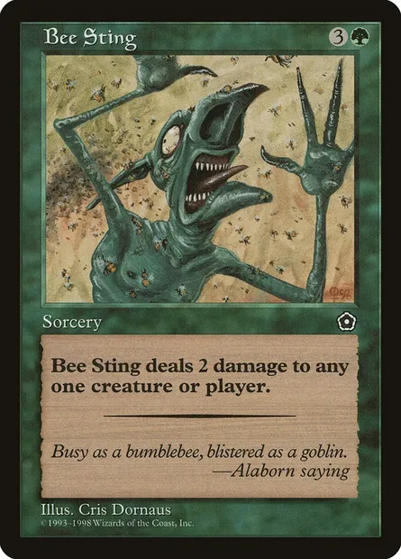 Bee Sting, Magic card P02 124 — Portal Second Age set