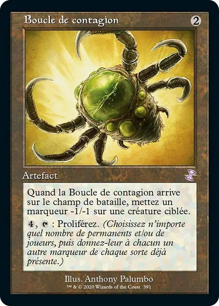 Boucle de contagion, carte Magic TSR 391 — extension Spirale Temporelle Remastered