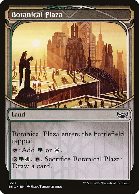 Botanical Plaza, Magic card SNC 350 — Streets of New Capenna set