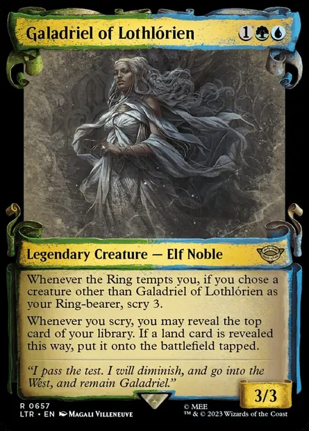 Galadriel de Lothlórien, carte Magic LTR 657 — extension Le Seigneur des Anneaux : chroniques de la Terre du Milieu