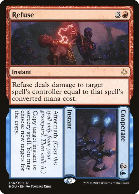 Refuse // Cooperate, Magic card HOU 156 — Hour of Devastation set