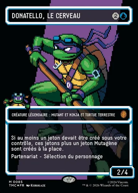 Donatello, le cerveau, carte Magic TMC 85 — extension Teenage Mutant Ninja Turtles Eternal
