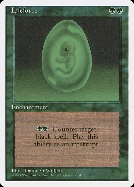 Lifeforce, Magic card 4ED 257 — Fourth Edition set