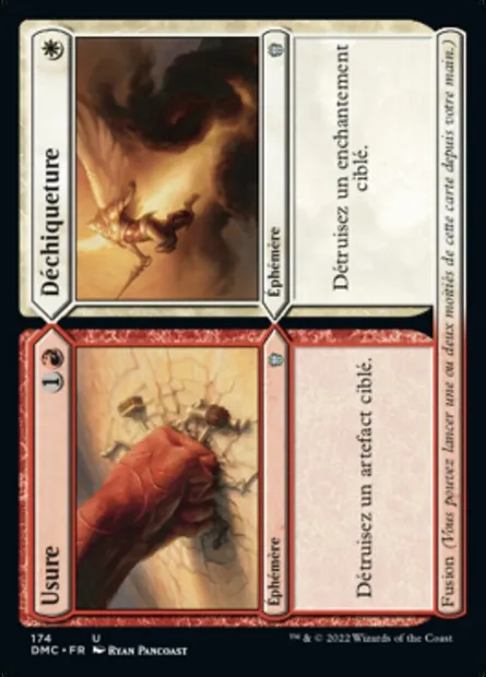 Usure // Déchiqueture, carte Magic DMC 174 — extension Dominaria United Commander