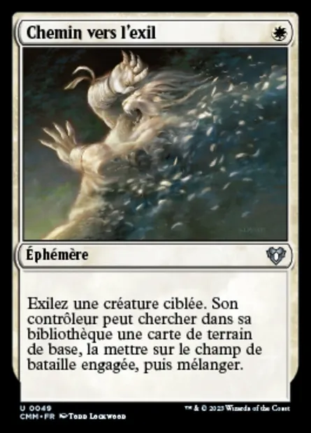 Chemin vers l'exil, carte Magic CMM 49 — extension Commander Masters