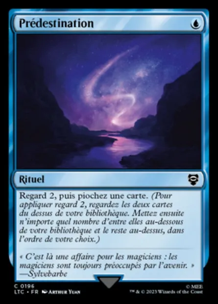 Prédestination, carte Magic LTC 196 — extension Tales of Middle-earth Commander