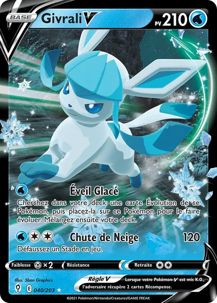 Givrali V, carte Pokémon EVS 40 — extension Évolution Céleste