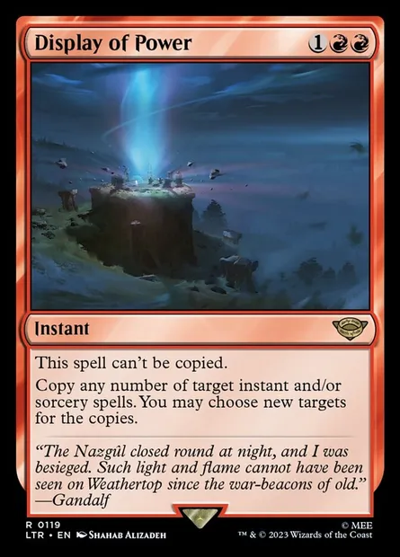 Display of Power, Magic card LTR 119 — The Lord of the Rings: Tales of Middle-earth set