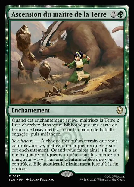 Ascension du maître de la Terre, carte Magic TLA 175 — extension Avatar: The Last Airbender
