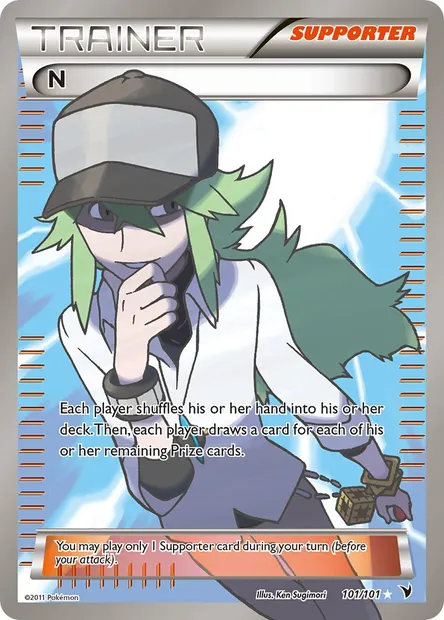 N, Pokémon card NVI 101 — Noble Victories set