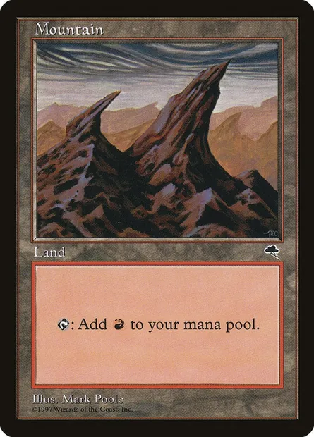 Mountain, Magic card TMP 344 — Tempest set