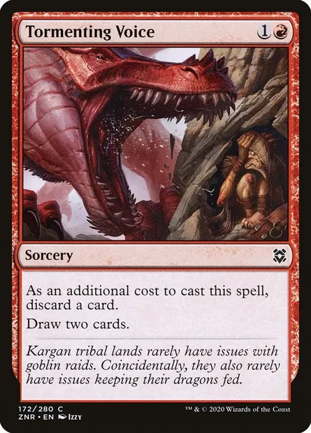 Tormenting Voice, Magic card ZNR 172 — Zendikar Rising set