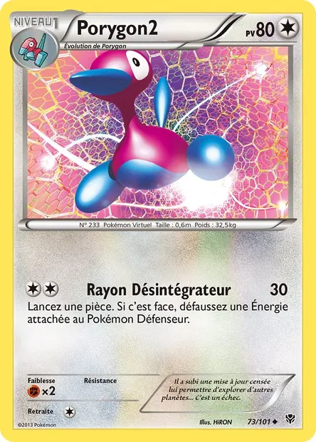 Porygon2, carte Pokémon PLB 73 — extension Explosion Plasma