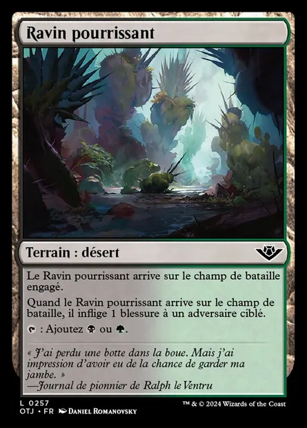 Ravin pourrissant, carte Magic OTJ 257 — extension Outlaws of Thunder Junction