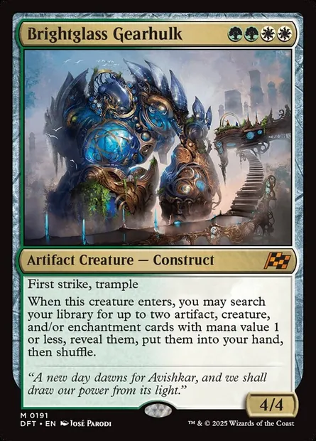 Brightglass Gearhulk, Magic card DFT 191 — Aetherdrift set