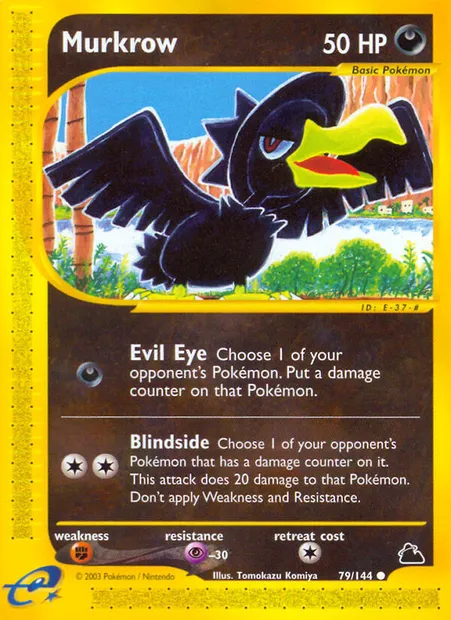 Murkrow, Pokémon card SK 79 — Skyridge set