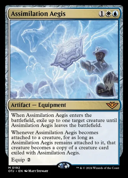 Assimilation Aegis, Magic card POTJ 192p — Outlaws of Thunder Junction Promos set